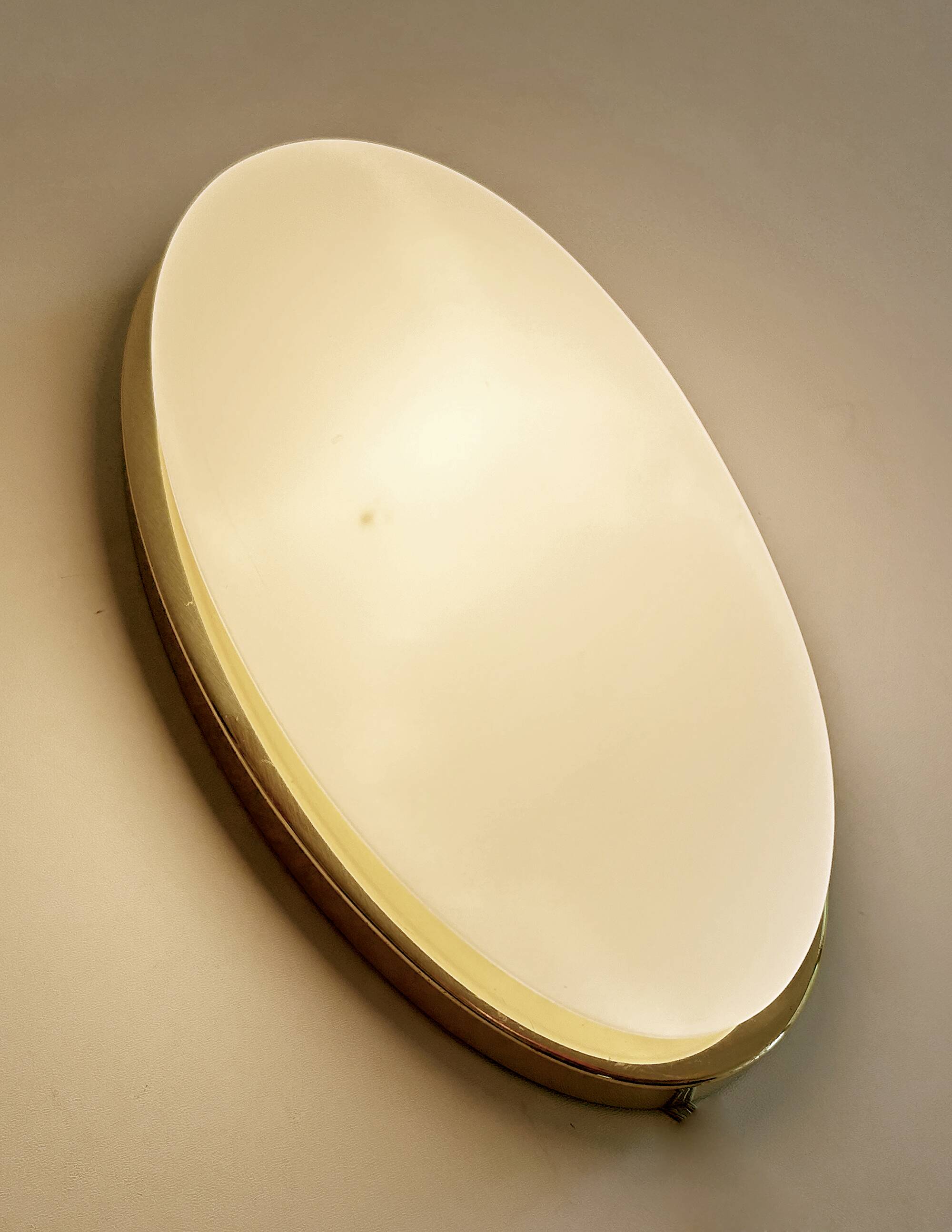 Pair of Vintage Limbourg Wall Lights, Brass Glass