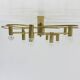 Leola sculptural brass 12-light ceiling or wall flush mount, 1970s