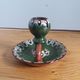 Trojan glazed ceramic cellar rat candle holder Bulgaria