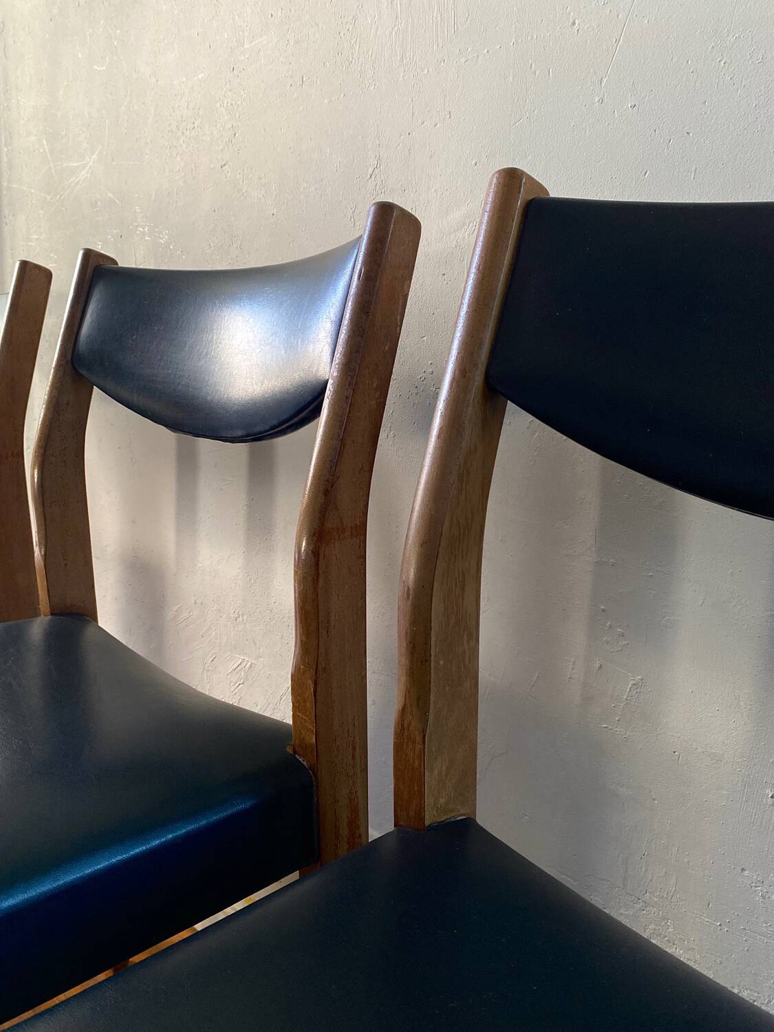 Set of six Scandinavian chairs in vintage teak 1960