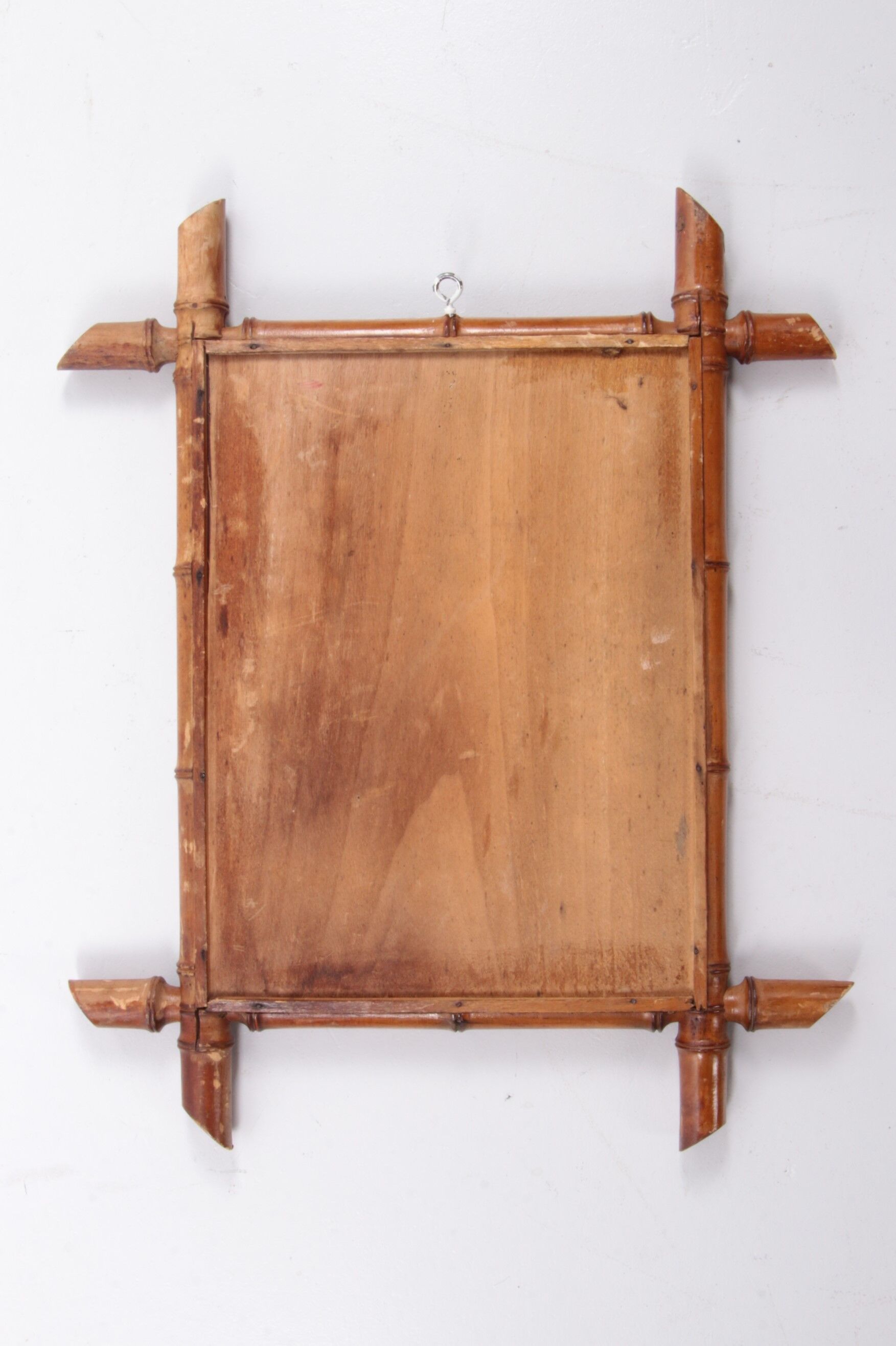 Vintage beautiful french bamboo mirror