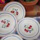 11 Deep Plates “Lunéville” Bagatelle model, Floral decoration Ø 23 cm