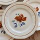 6 vintage flat plates from Sarreguemines - Rose pattern