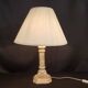 Metal table lamp and pleated lampshade