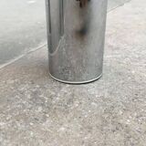 Vintage German floor lamp from the space age of the 1970s in glass and metal.