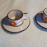2 vintage ceramic cups and saucers