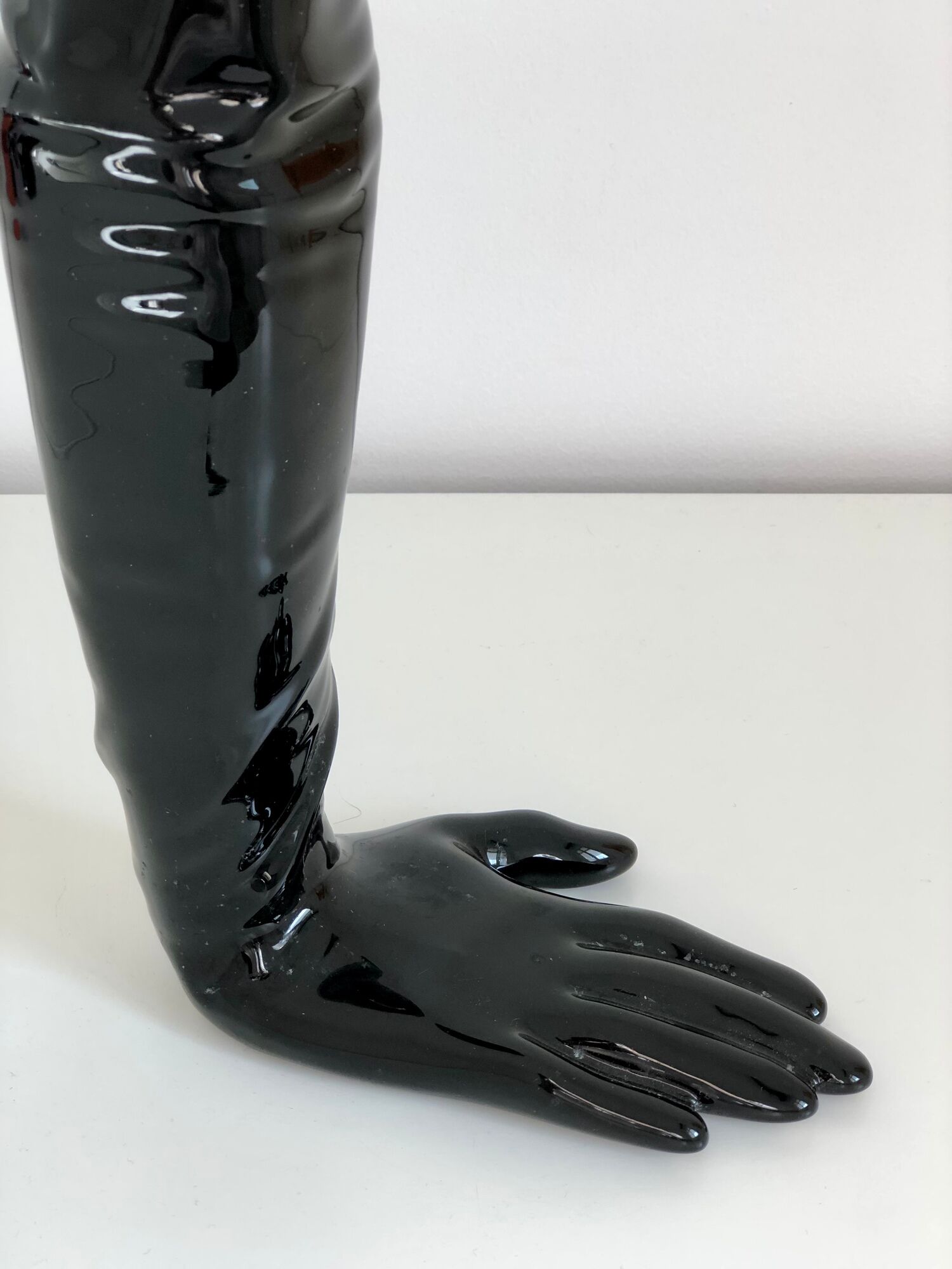 Glove-shaped ceramic vase Axis edition, France, 1980