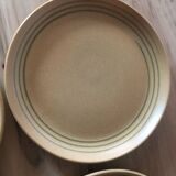 4 vintage stoneware plates