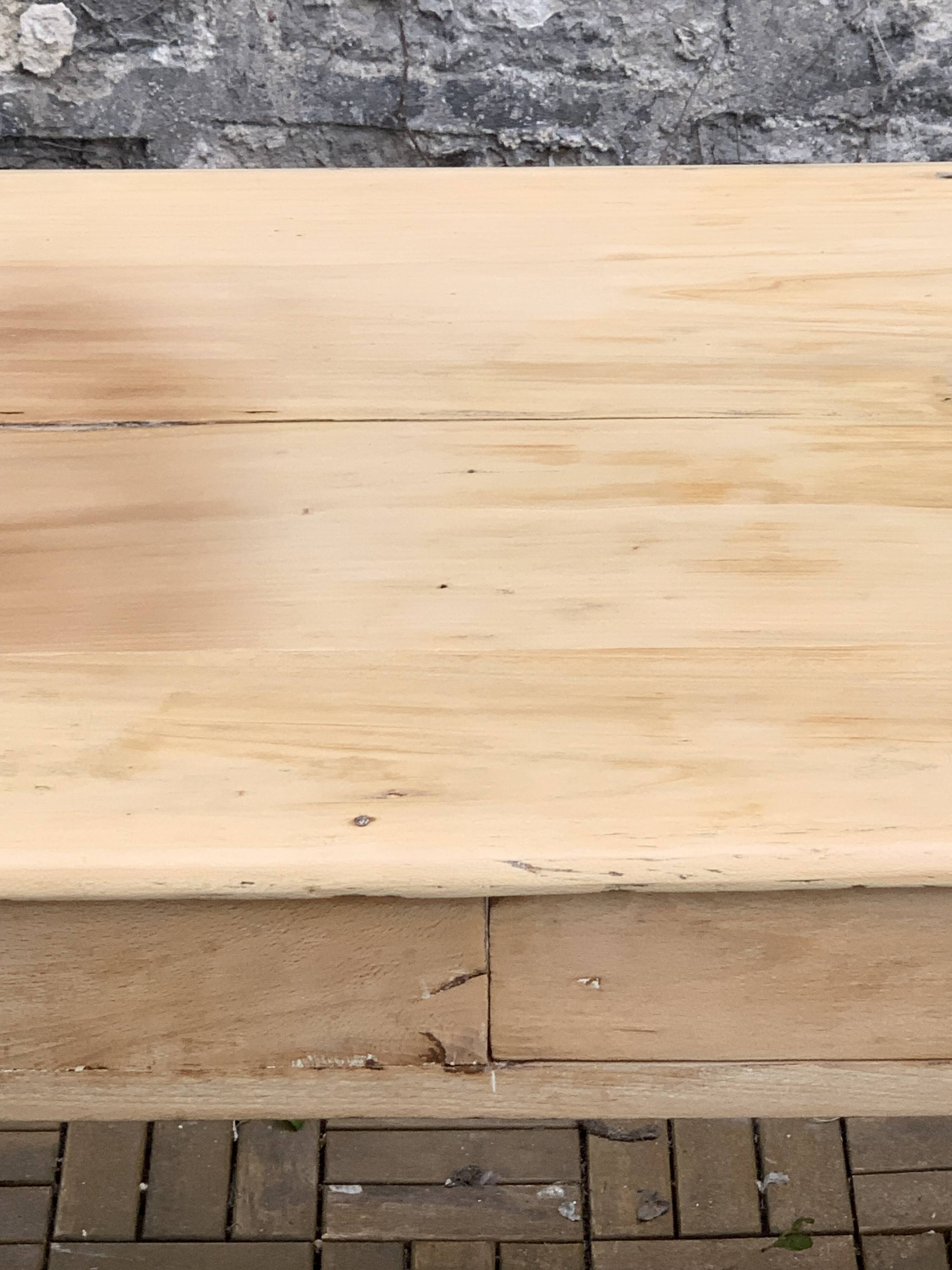 Raw wood farm table 1920