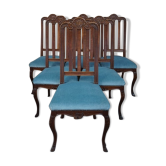 Ensemble de 6 chaises dans le style de Louis XV