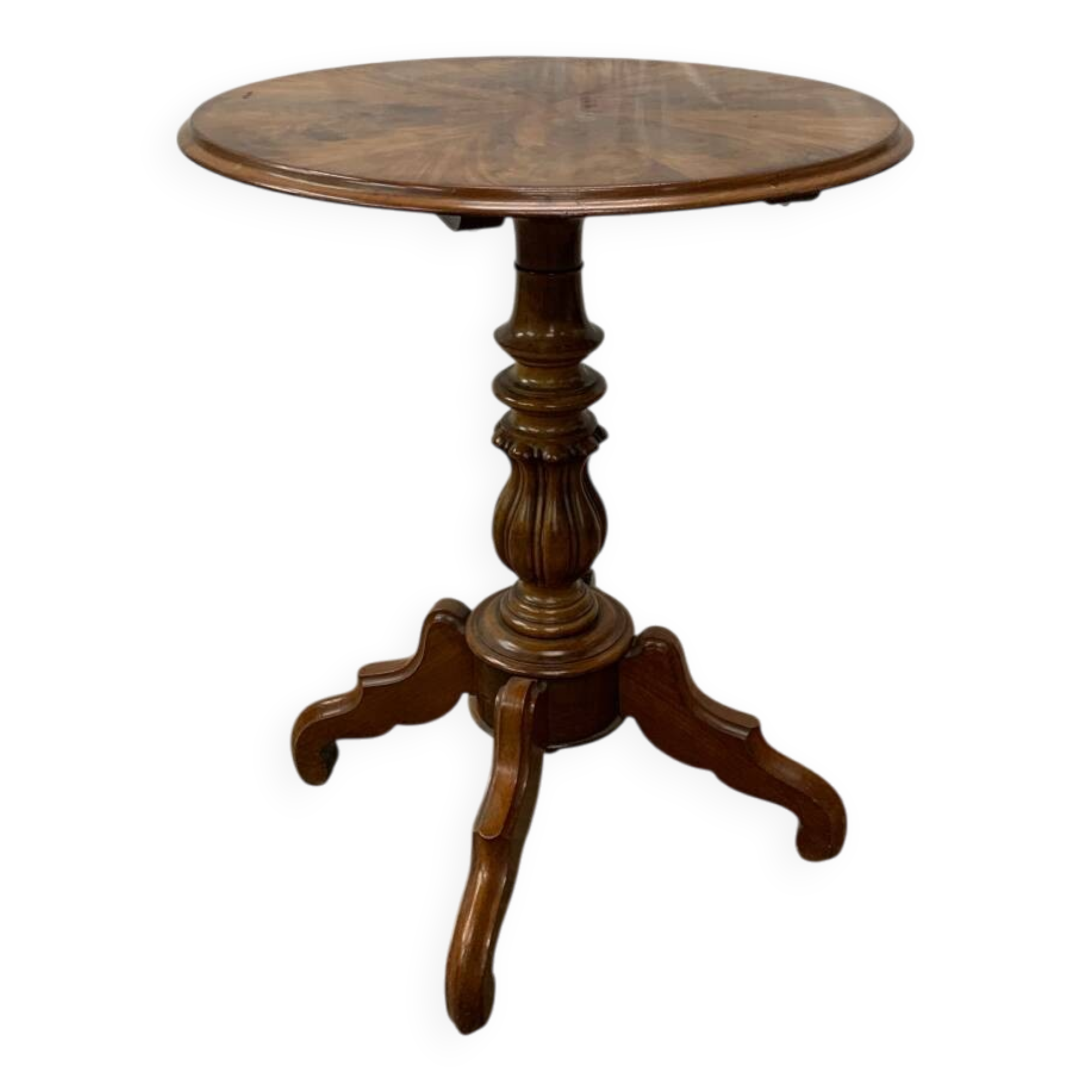 Antique Louis Philippe Walnut Tilting Pedestal Table