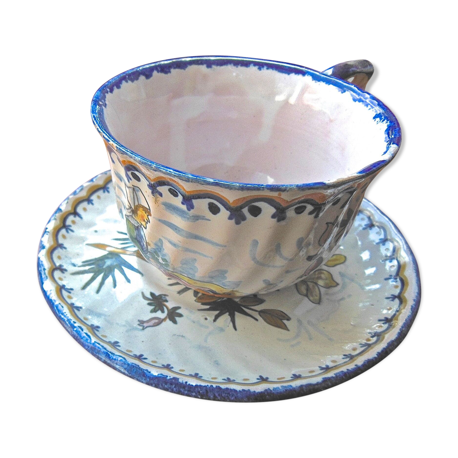 Cup & under old cup - godronnée-henriot - quimper