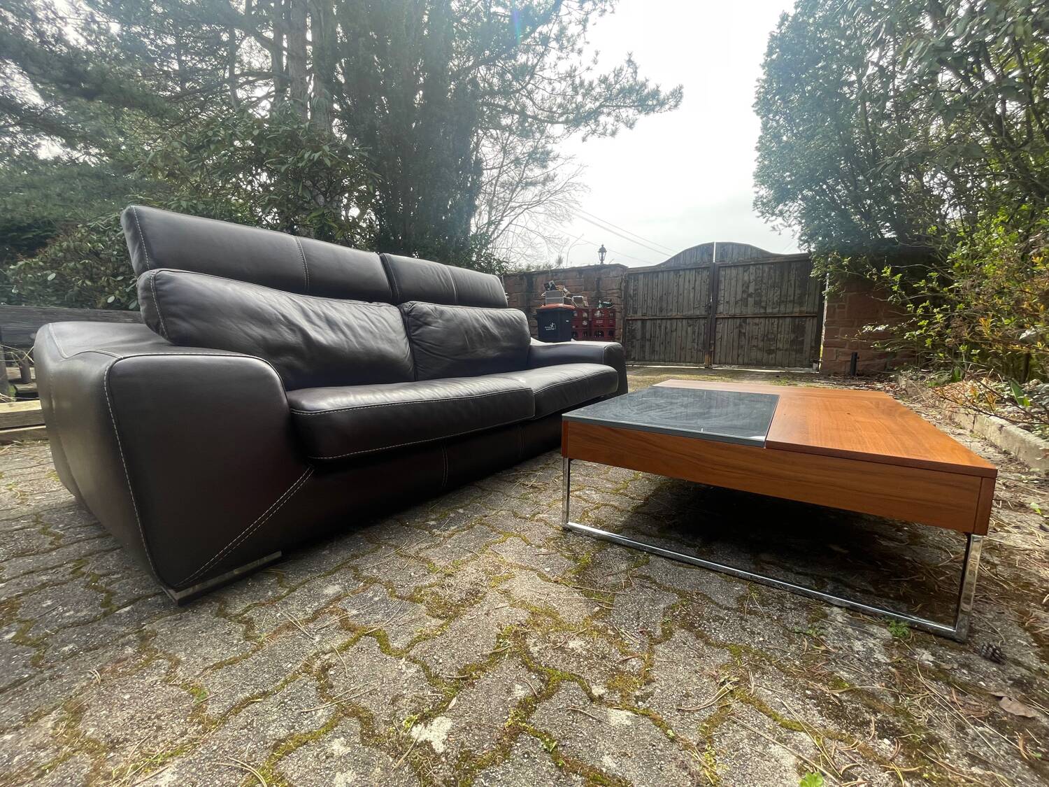 2 canapés cuir véritable fabrication italienne