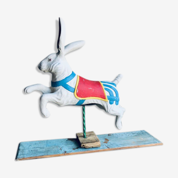 Merry-go-round rabbit or fairground carousel