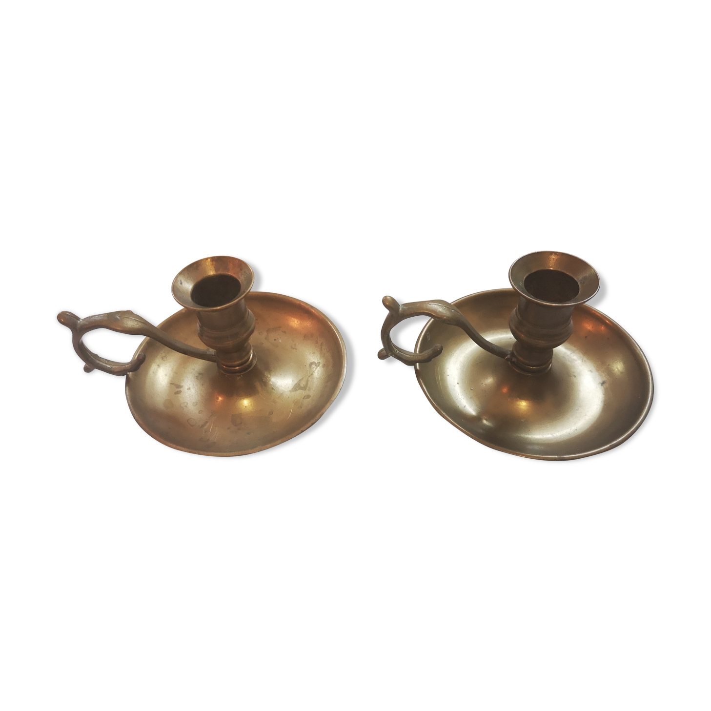 Pair of brass candlesticks