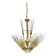 Murano Glass Rod Brass Chandelier, Italy, 1970s