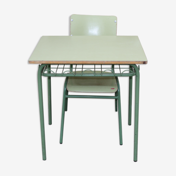 Italian vintage school desk and chair