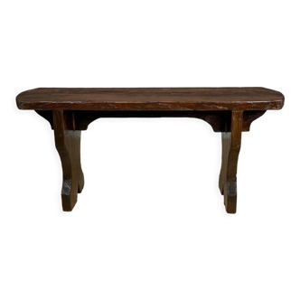 Bench in dark varnished wood