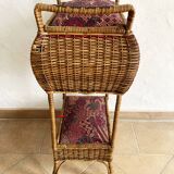 Rattan and textile worker, 2 chests, 1960s