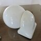 Pair of streamline opaline wall lights from the 80s