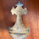 Ancient bronze and cloisonné enamel holy water font