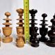 Antique boxwood chess set, Regency style, late 19th - early 20th century, complete, 10.5 cm