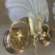 Pair of vintage shell wall lights