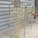 Gold metal dressing table and seat, Italy 1980
