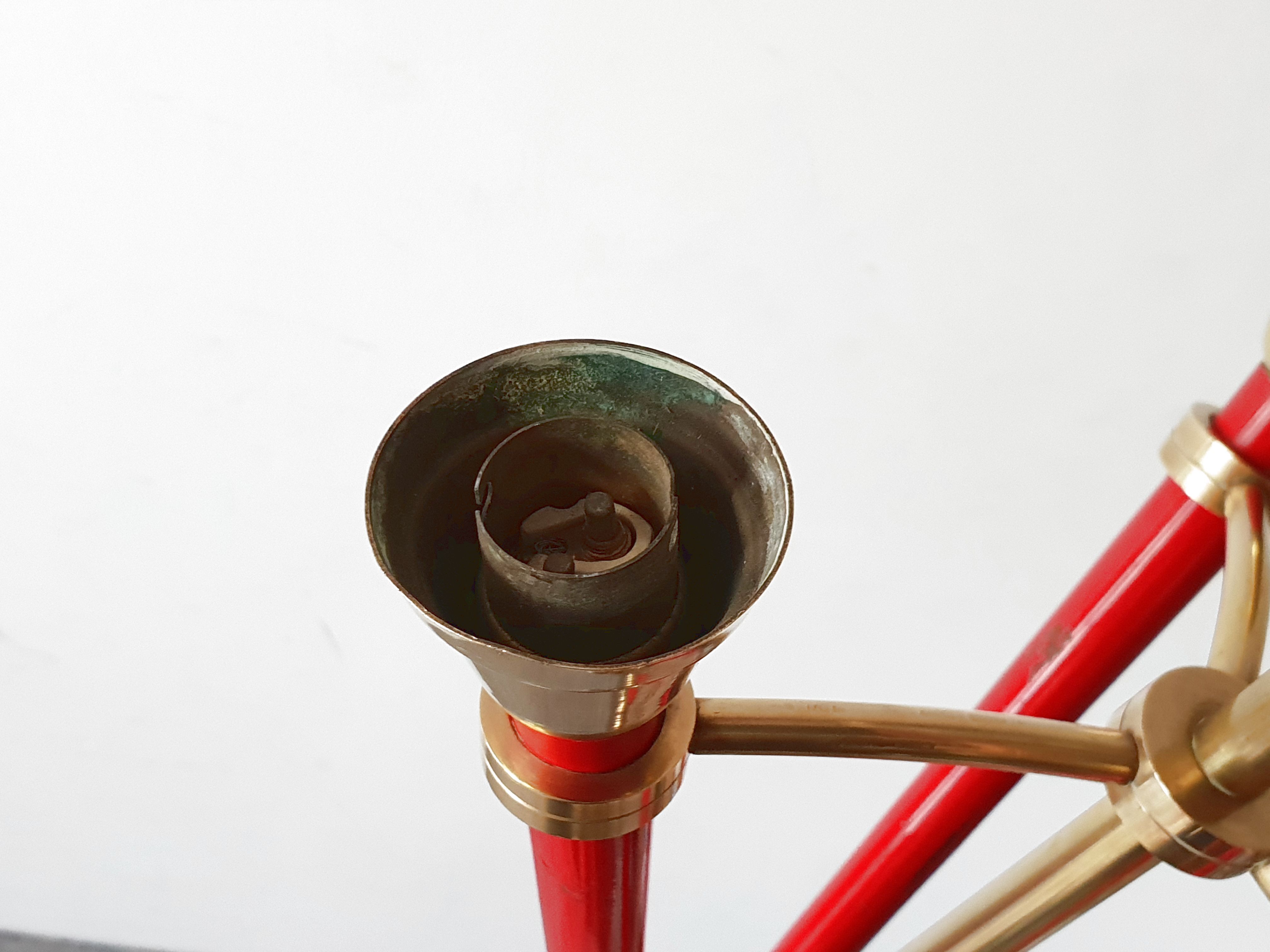 Vintage torchlight chandelier 1950