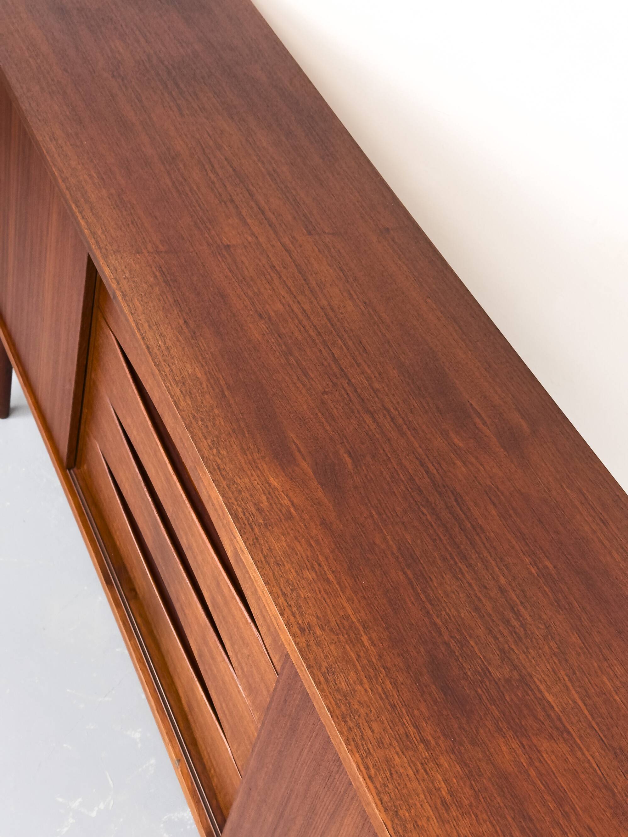 Vintage Sideboard in Teak with Drawers and Sliding Doors, 1960s