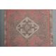1970s Vintage Turkish Handmade Wool & Cotton Pink Runner Rug 100x339