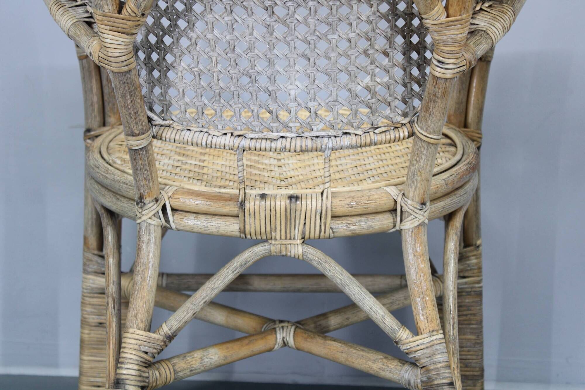 1970s Set of Four Rattan Chairs, Italy