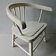 Wooden children's chair, white patina, 60s