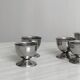 6 vintage stainless steel egg cups