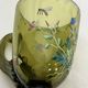Art Nouveau, two enameled glass and gold cups early 20th century