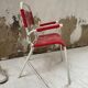 Vintage red scoubidou children's chair