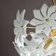 Charmant luminaire en verre de Murano Spoutnik fleurs blanches, années 1970