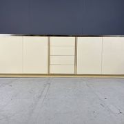 Beige lacquered credenza, 1970s