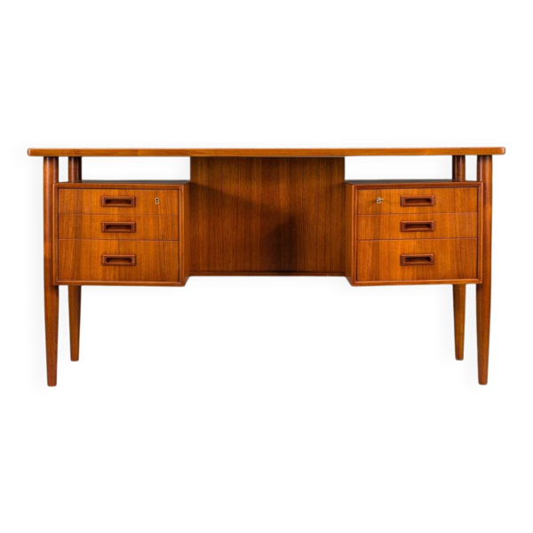 Bureau en teck danois moderne, années 1950