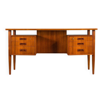 Bureau en teck danois moderne, années 1950
