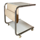 Chrome magazine holder coffee table from the 80s