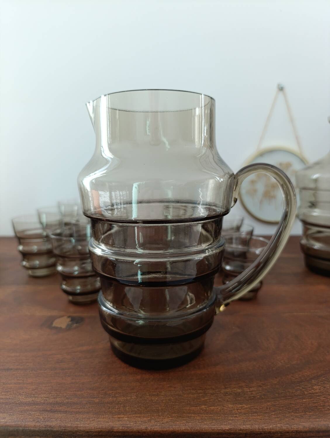 Service à Boisson Vintage Prestige XL - Verre Fumé Ambré Années 60/70