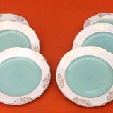 1950s Earthenware with gilding 6 dinner plates