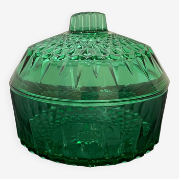 Green Arcoroc sugar bowl