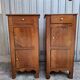 Pair of bedside commodes in walnut. Italy circa 1700s