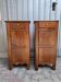Pair of bedside commodes in walnut. Italy circa 1700s