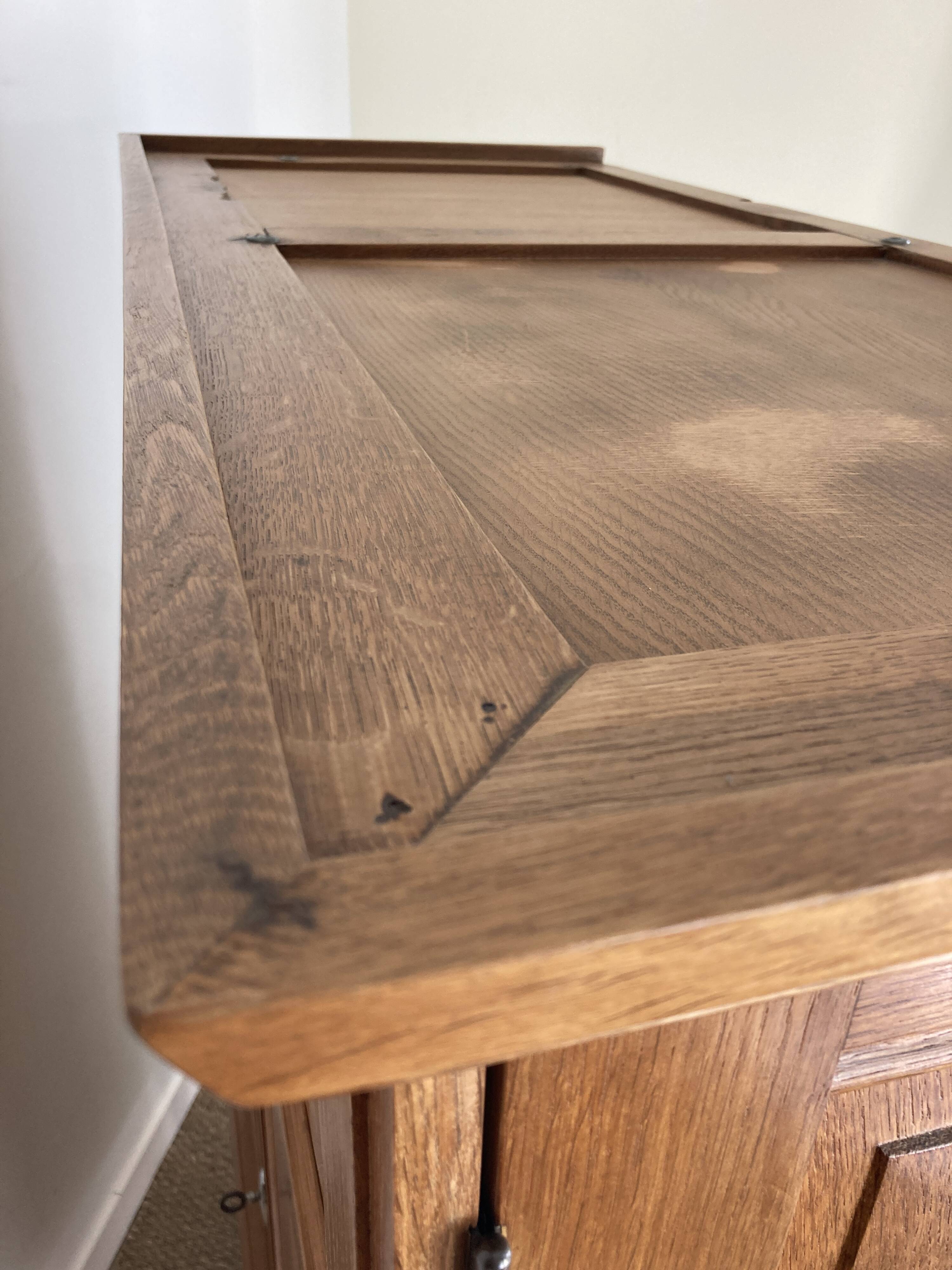 Art Deco wardrobe in solid oak restored – 1930s-1940s