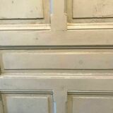 Passage door with three molded panels in solid fir, 20th century