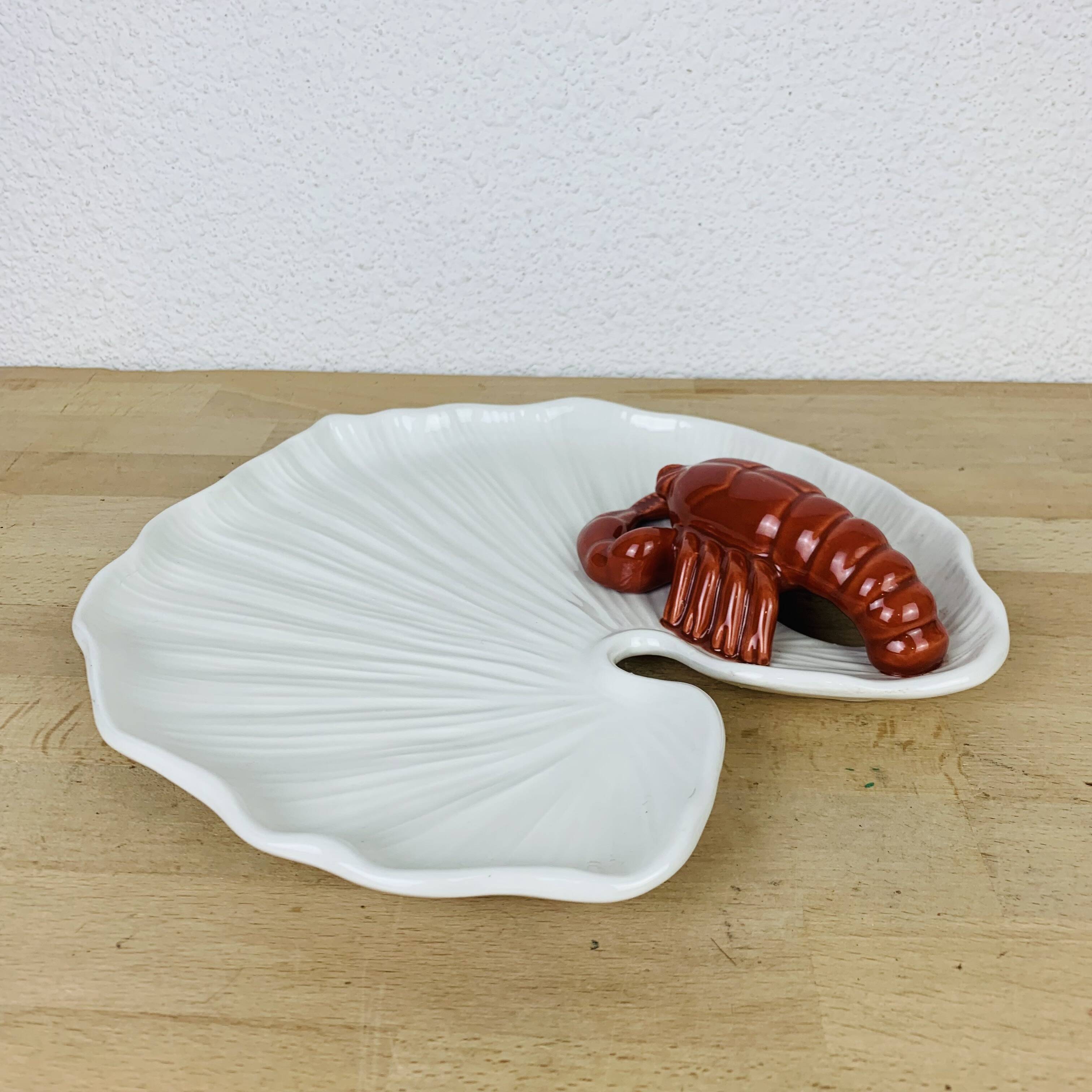 Italian ceramic crayfish dish Baretonni Nove
