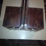 Solid wood sewing basket